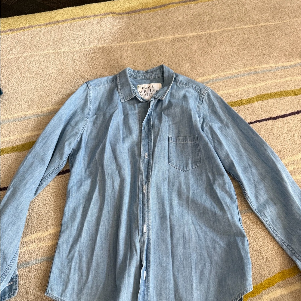 Frank & Eileen Denim Blue Button-Down Shirt